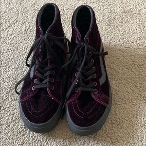 Woman’s Velvet Hightop Vans